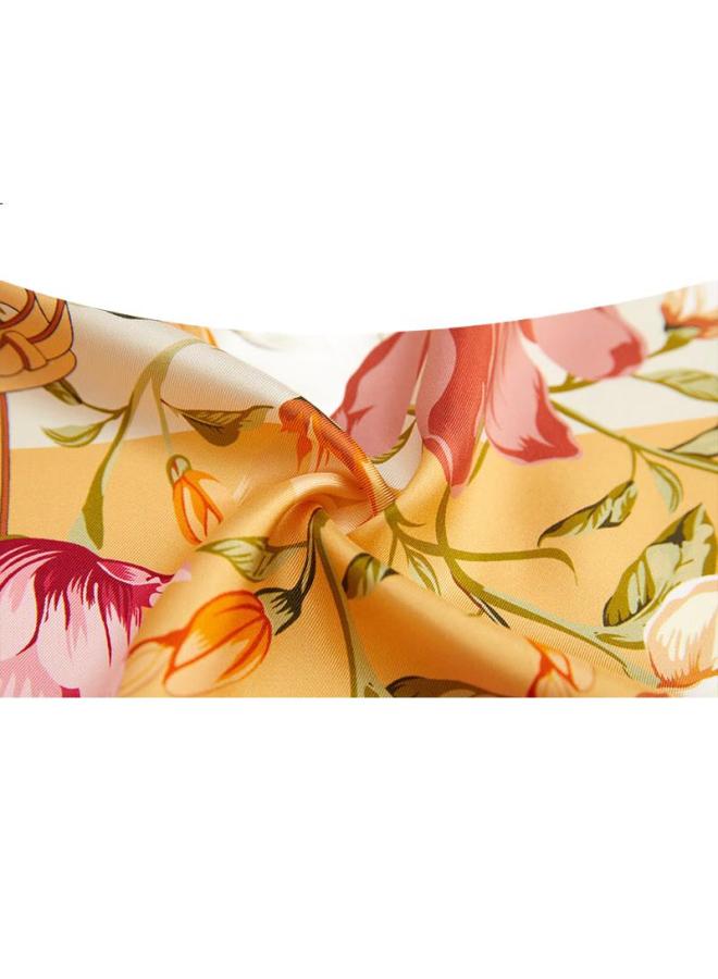 Wanshili Silk Scarf, Mulberry Silk, Women'S Double-Sided Printed Large Square Scarf, Birthday Gift For Mom, Silk Scarf Gift Box - Bird Branch Pattern - Image 1