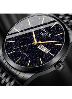 Generic Swiss Automatic Movement Mens Calendar Watch Steel with star face men's "double calendar] 
