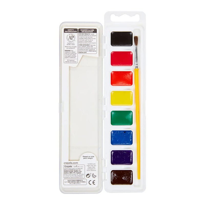 Crayola Washable Watercolors, Kids Paint Set, 8ct - Image 4