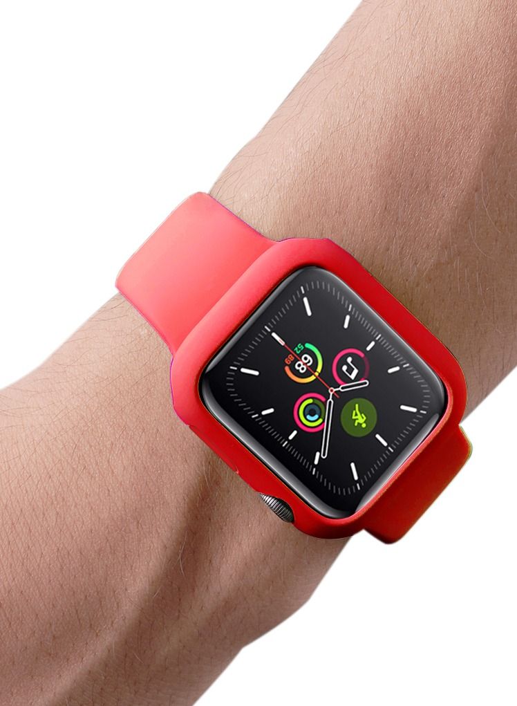 GULFLINK Silicone Watchbands 220mm Length with Protective Case Cover for Apple iWatch 7 45mm - Image 4