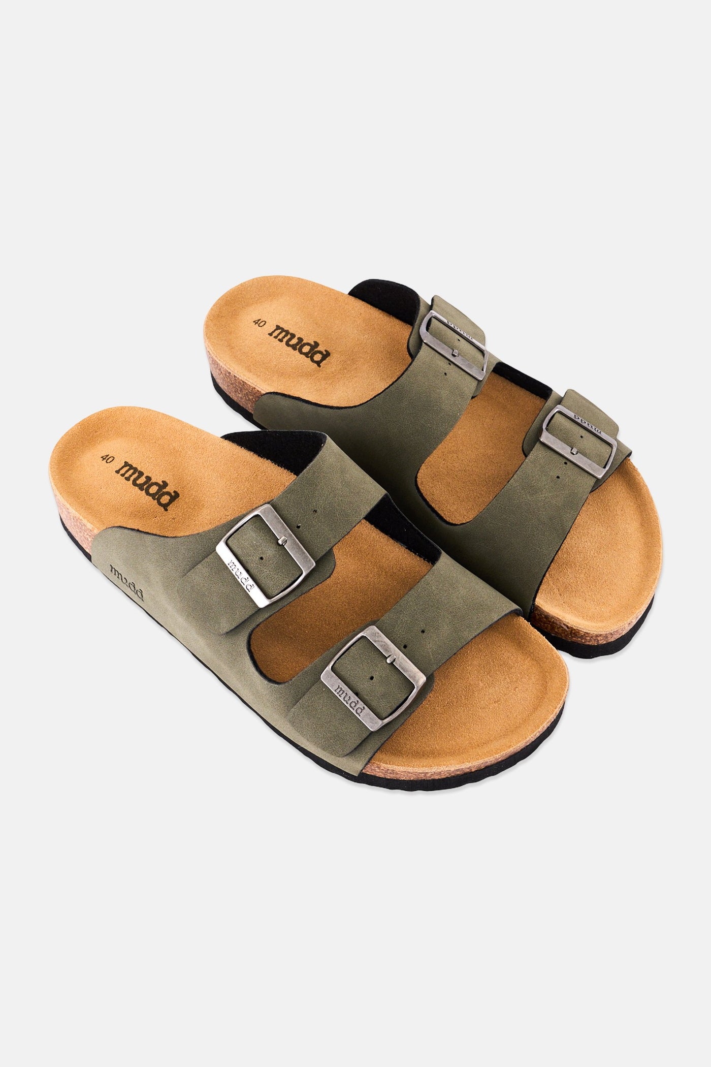 Men Slip On Cork Sandals, Olive image 3