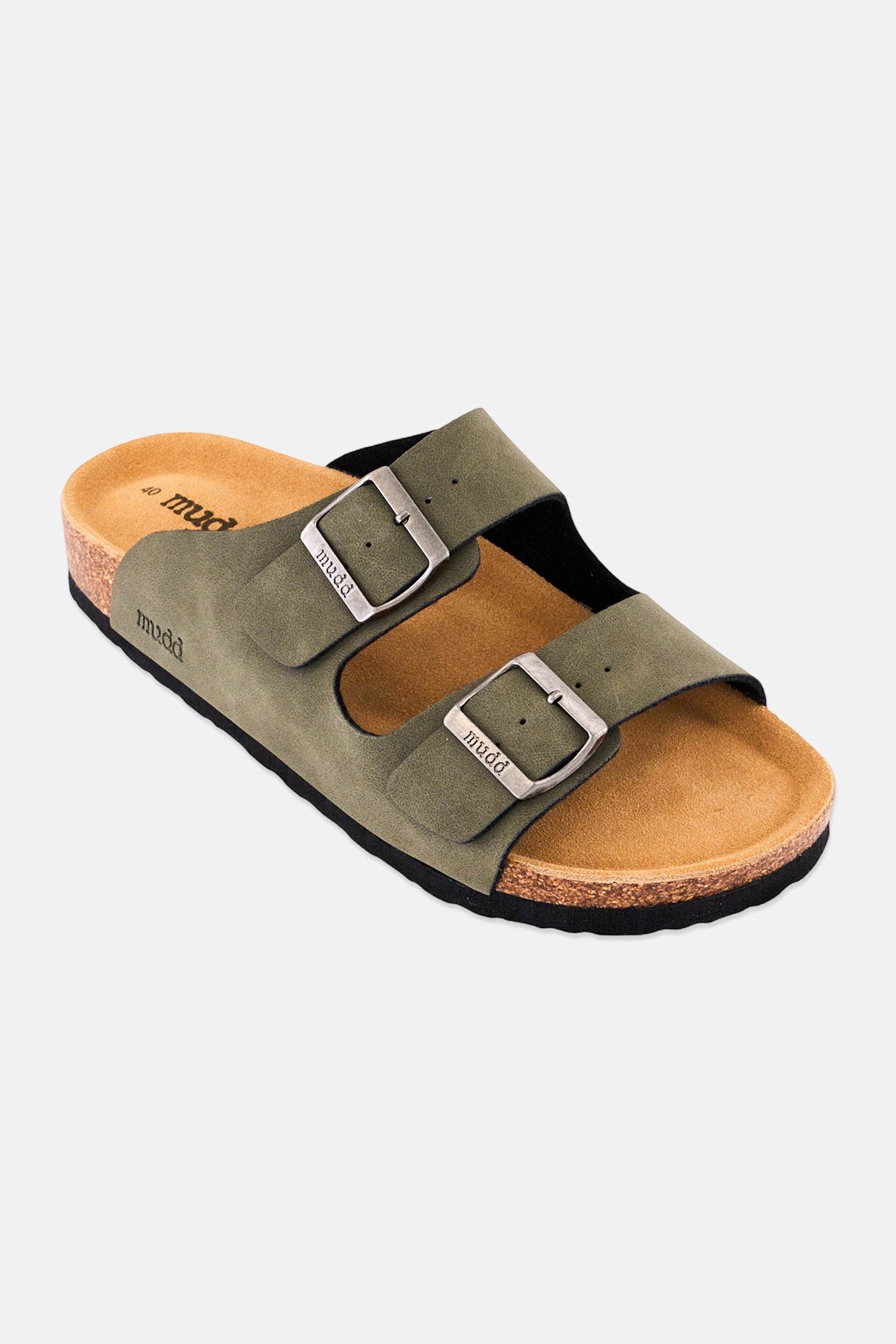 Men Slip On Cork Sandals, Olive image 2