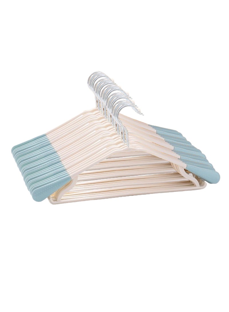 TYCOM Clothes Hangers 25 Pack Heavy Duty Durable Standard Clothes Hanger Plastic Suit Coat Shirt Hangers Space Saving Clothes Hanger with Rubber Coating 25 Pieces Blue.  - Image 1