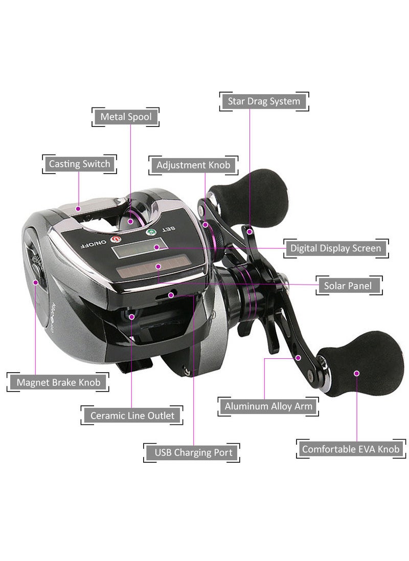 Digital Display Baitcasting Reel 14*7.5*12cm