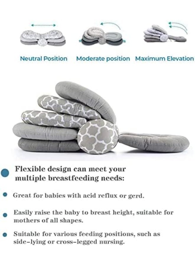 Tiibaby Adjustable Baby Nursing Pillow – Multi-Color 100% Cotton Feeding Cushion For Newborns (0–12 Months) - Image 3