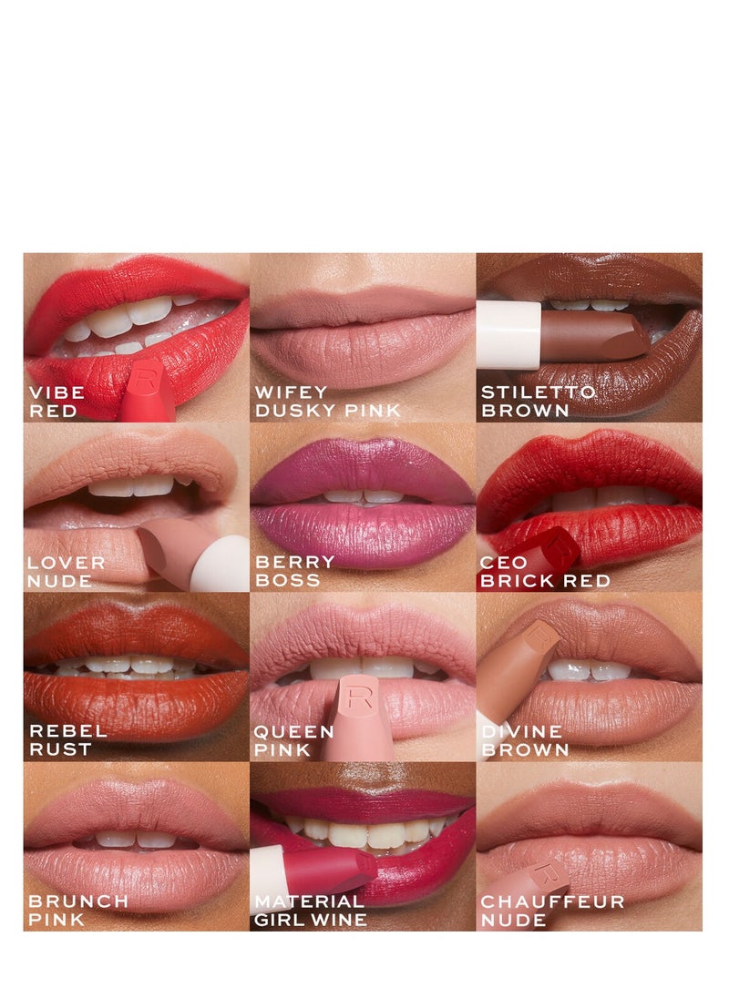 REVOLUTION - Makeup Revolution Lip Allure Soft Satin Lipstick Wifey Dusky Pink - Image 1