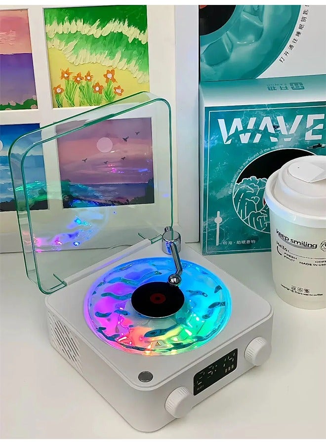 Mini Retro White Noise Bluetooth Speaker Portable Vintage Sleep Aid Bluetooth Speaker Subwoofer With RGB Light Support TF Card - Image 5