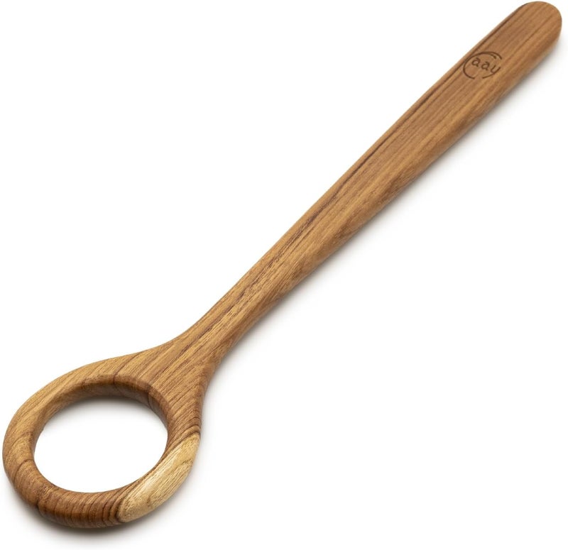 FAAY 13" Dough Whisk, 100% Healthy Teak Kitchen Utensils for Bread Mixing, Sourdough, Batter Preparation, Baking, and Cooking Tools - Image 1