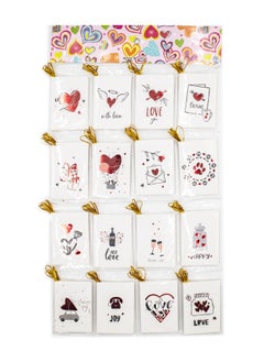 Gulf Flowers Assorted Valentine Cards, 9.5cm x 6.5cm, Premium Greeting Cards for Love Messages 