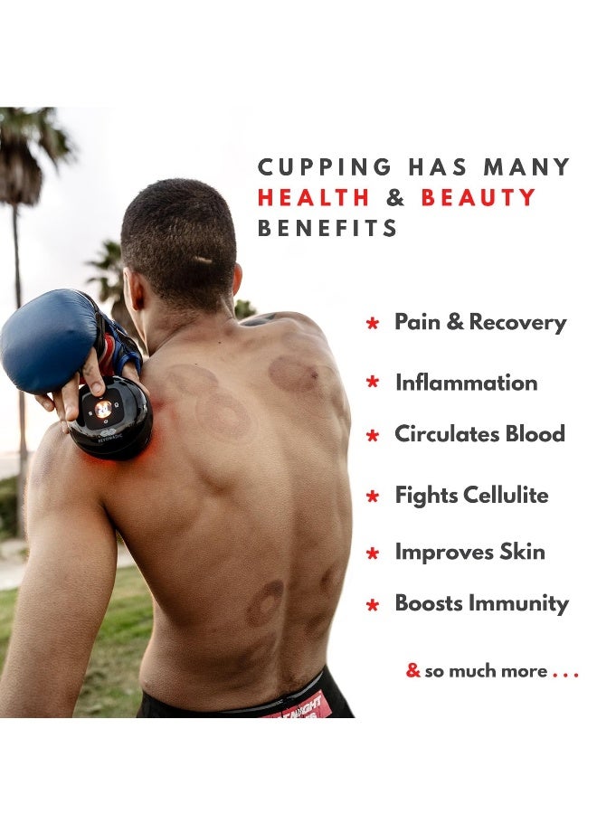 Topleo 4-in-1 Smart Cupping Therapy Massager, Red Light Therapy for Targeted Pain Relief, Knots, Aches, Muscle Soreness, Circulation & Tighter Skin, Portable Electric Cupping Kit - Image 4