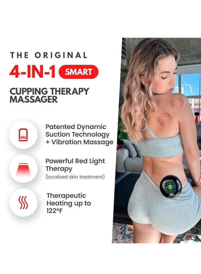 Topleo 4-in-1 Smart Cupping Therapy Massager, Red Light Therapy for Targeted Pain Relief, Knots, Aches, Muscle Soreness, Circulation & Tighter Skin, Portable Electric Cupping Kit - Image 3