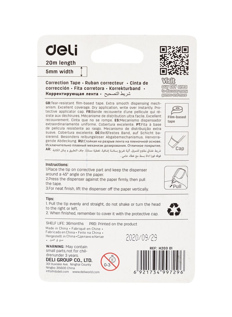 Deli EH20301 Correction Tape 5mm x 20m 鈥?ideal for school, office & fast editing - Image 5