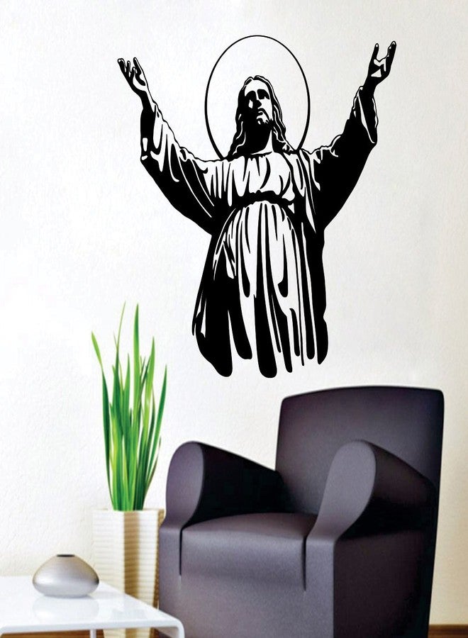 Walltech Combo of 4 Wall Sticker Jesus Christ-(60 x 50 cms) | Jesus Christ (60 x 68 cms) | Love Birds with Hearts-(125 x 85 cms) | Tribal Lady-(180 x 60 cms) - Material Vinyl - Image 3