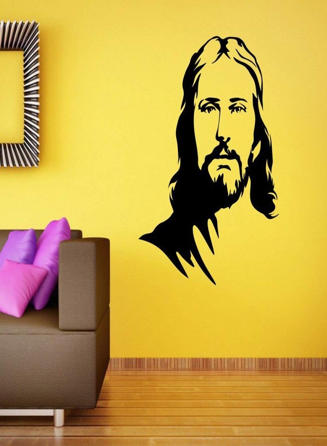 Walltech Combo of 4 Wall Sticker Jesus Christ-(60 x 50 cms) | Jesus Christ (60 x 68 cms) | Love Birds with Hearts-(125 x 85 cms) | Tribal Lady-(180 x 60 cms) - Material Vinyl - Image 2