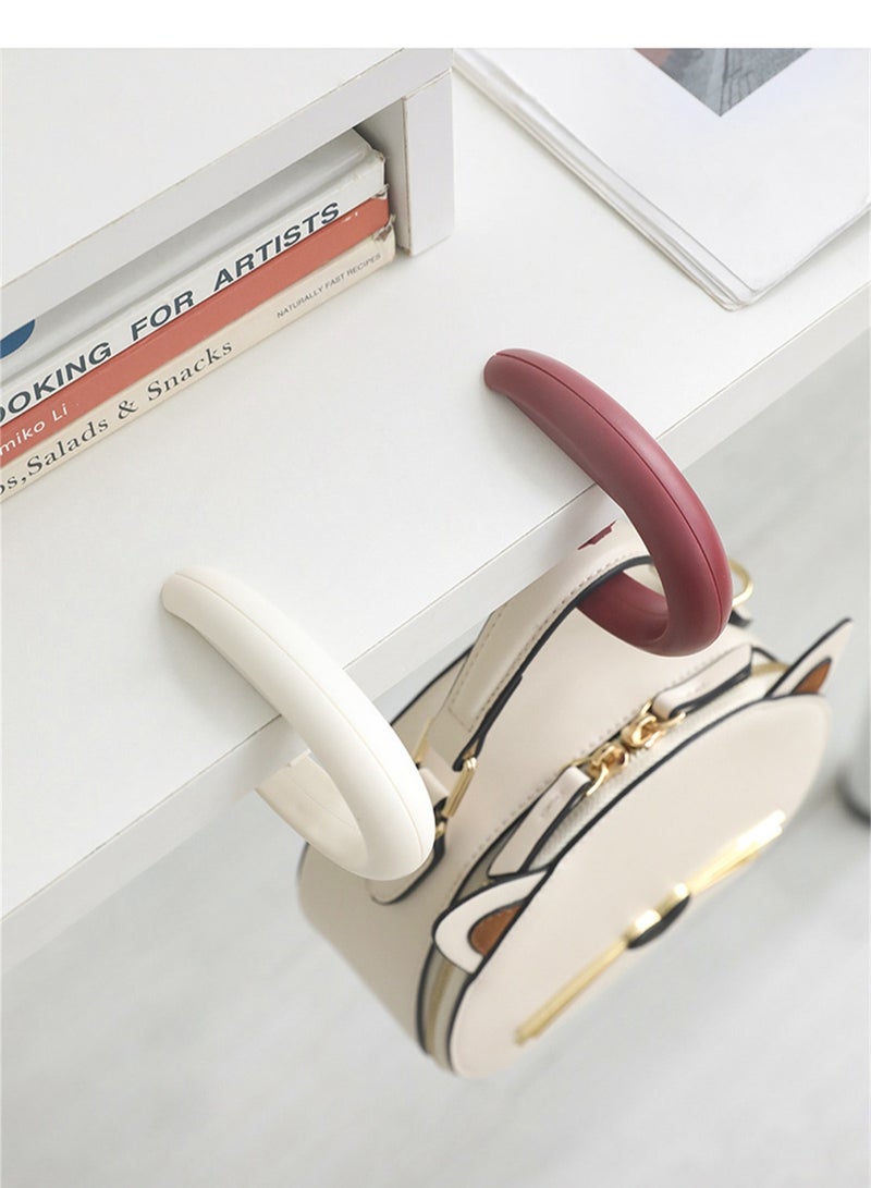 5pcs table bag hook removable hook no punching desk side portable hook - Image 3