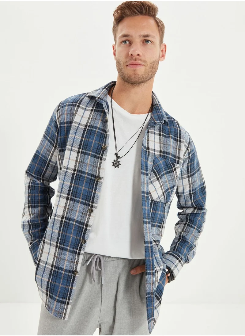 trendyol Checked Slim Fit Shirt