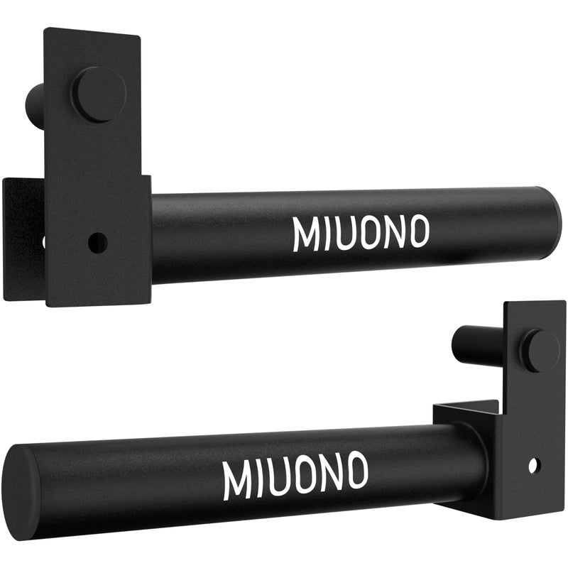 MIUONO Weight Plate Holder, Weight Plate Rack Storage for 2X2 Power Rack Attachments with 1â€ hole, Extended Version Hang More 2" Weight Plates (1 Pair) - Image 1