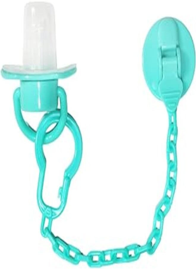 Candy Baby - Candy Baby Round Soother With Soother Chain BPA Free For Unisex-Mint Green-0-6Month - Image 1