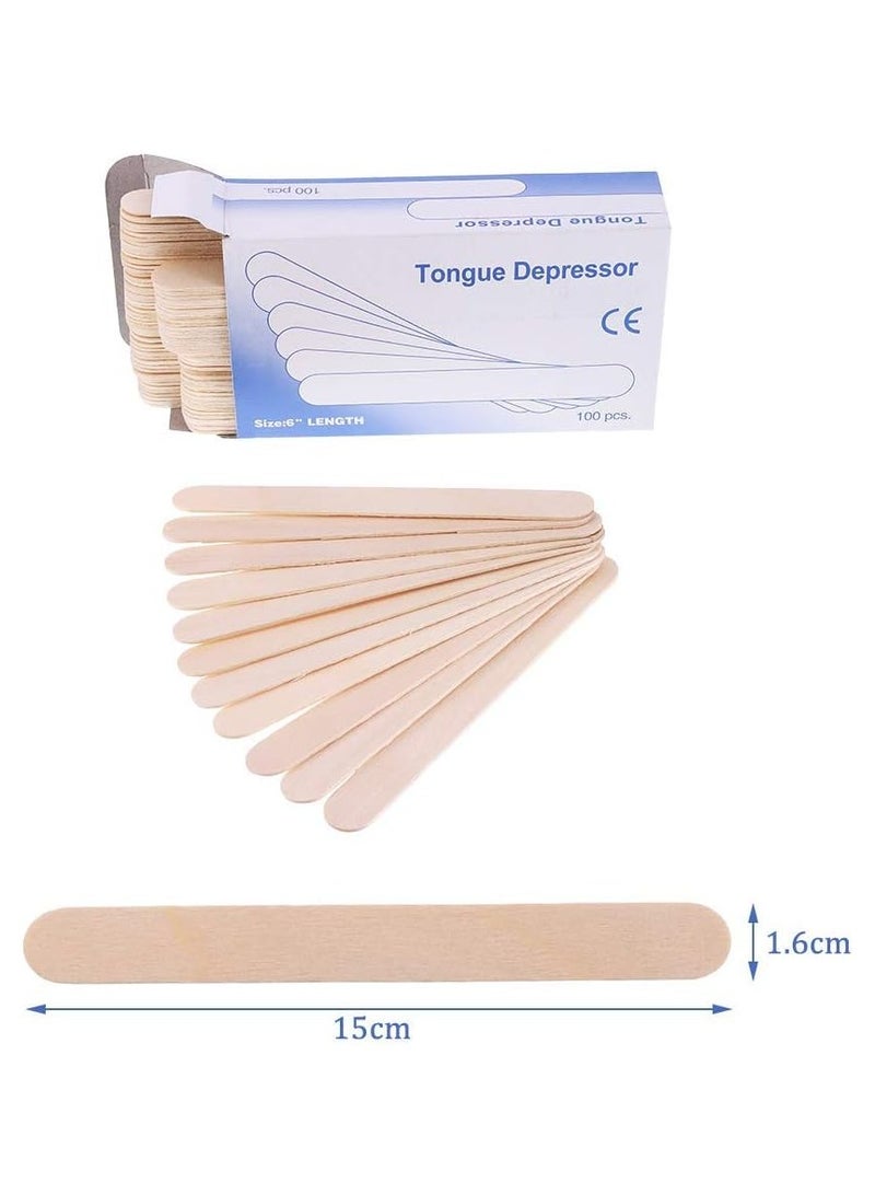 BLOOMING TIME Wooden Tongue Depressors - 100 PCS Beige - Image 2
