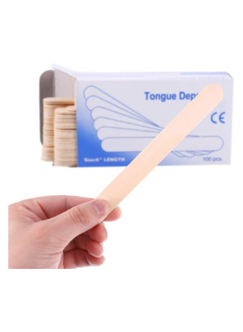 BLOOMING TIME Wooden Tongue Depressors - 100 PCS Beige - Image 3