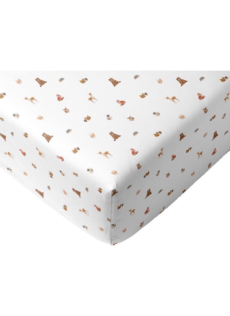 Casadora Baby Forest Amigos 100% Cotton Fitted Sheet Set - 100X200 cm + 50X70 cm  - Image 5