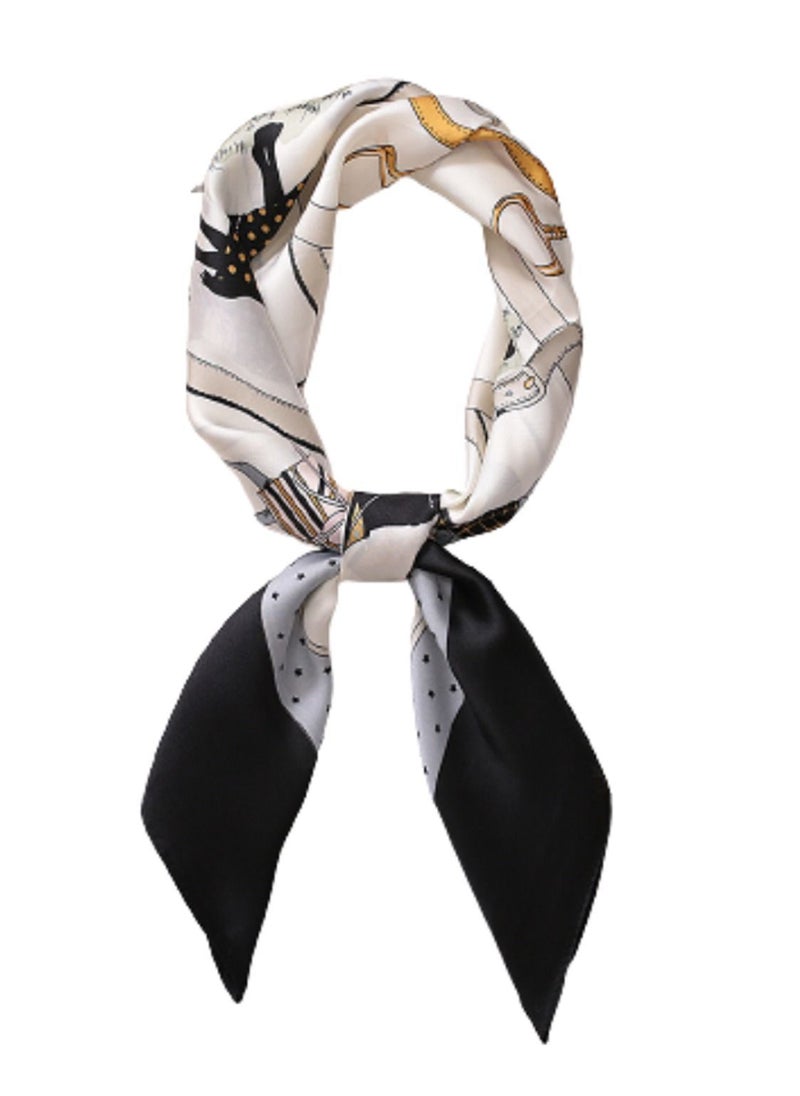 Y&D - Small Silk Scarf, Women Multifunction All-match Decoration Hair Tie Fashion Retro Headwear Neckercief - Image 1