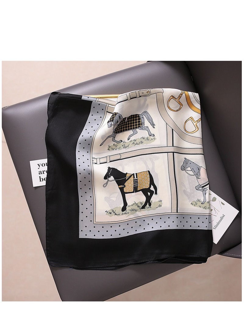Y&D - Small Silk Scarf, Women Multifunction All-match Decoration Hair Tie Fashion Retro Headwear Neckercief - Image 1