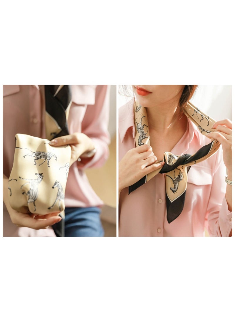 Y&D - Small Silk Scarf, Women Multifunction All-match Decoration Hair Tie Fashion Retro Headwear Neckercief - Image 1