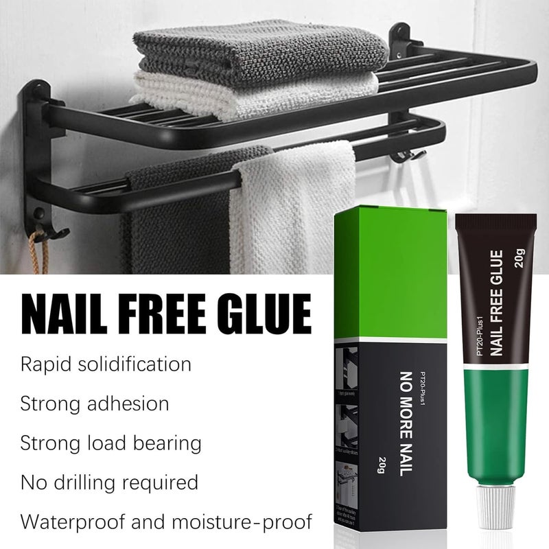 Excefore 2Pcs All-Purpose Glue, Super Strong Instant Glue Gel, Super Glue For All-Purpose Repair And Mounting, Rubber Cement Glue For Plastic, Wood, Metal, Repair, Sealant Paste, Storage Rack (2 * 60 G) - Image 2