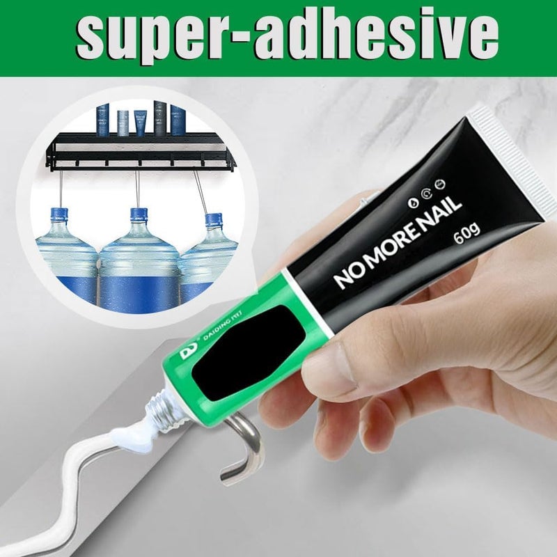 Excefore 2Pcs All-Purpose Glue, Super Strong Instant Glue Gel, Super Glue For All-Purpose Repair And Mounting, Rubber Cement Glue For Plastic, Wood, Metal, Repair, Sealant Paste, Storage Rack (2 * 60 G) - Image 4