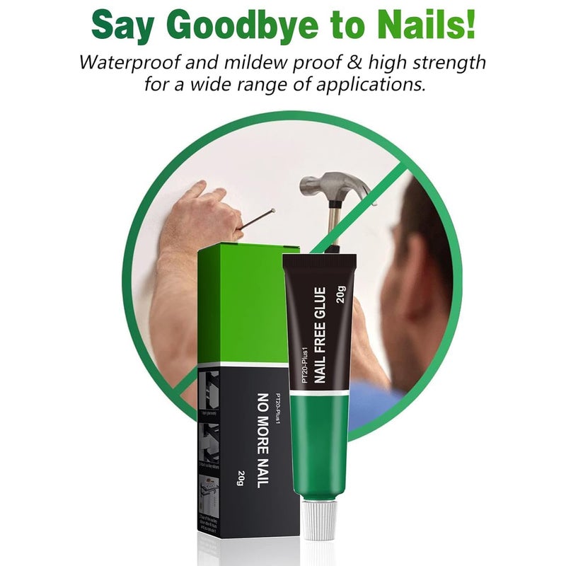 Excefore 2Pcs All-Purpose Glue, Super Strong Instant Glue Gel, Super Glue For All-Purpose Repair And Mounting, Rubber Cement Glue For Plastic, Wood, Metal, Repair, Sealant Paste, Storage Rack (2 * 60 G) - Image 3