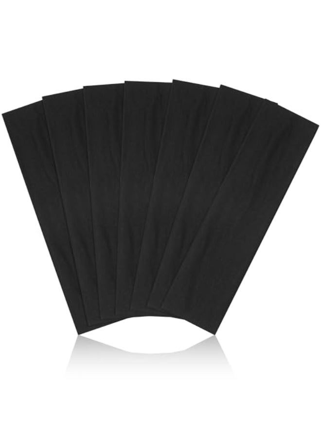 DiyJibb Headbands for Women Stretchy Non Slip Soft Cotton Cloth Hair Bands for Sports Workout Yoga and Running 7pcs - Image 1