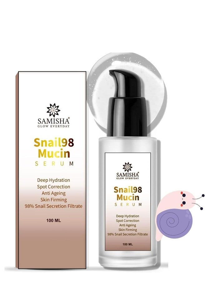 Samisha Snail Mucin Serum Samisha face serum for men and women | anti aging serum for women and men | skin serum for dry skin | best serum for glowing skin | snail serum for combination skin - Image 1