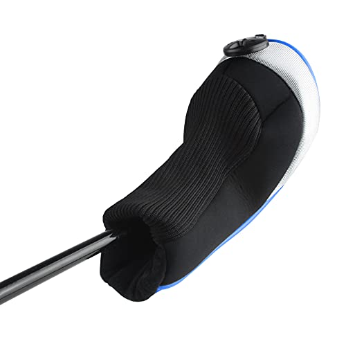 Andux Golf Hybrid Club Head Covers with Dial No. Tag Pack of 3 (All The Same Size) Black/Blue - Image 5