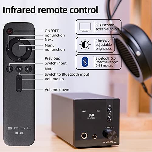 S.M.S.L SMSL M300SE(Upgraded),Two CS43131 Chip MQA Audio Decoder,Ear Amplifier,Third Generation XMOS,PCM768kHz/32bit DSD256,DOP64,5 PCM Filters,True Balanced Output XLR,THD+N -117dB - Image 5