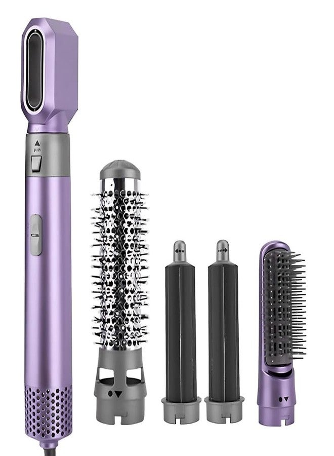 Drumstone 𝟏𝟓 𝐘𝐞𝐚𝐫𝐬 𝐖𝐚𝐫𝐫𝐚𝐧𝐭𝐲 Transform Your Look with the 5-in-1 Hot Air Hair Styler, of Every Styling Perfection (Violet) - Image 1