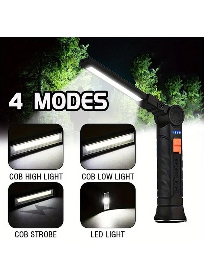 4pcs USB Rechargeable COB LED Work Lights Magnetic Base Portable Floodlight - Image 5