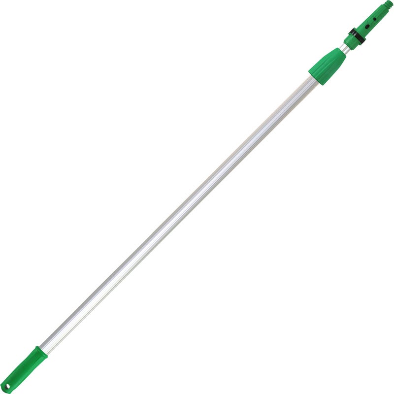 Unger EZ250 OptiLoc Aluminum 2-Sections Telescopic Extension Pole with ErgoTec Locking Cone, 8' Length (Case of 10)