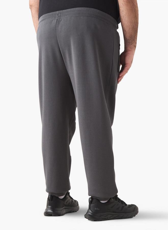 Splash FAV Plus Size Panelled Flexi Waist Joggers with Pockets - Image 3