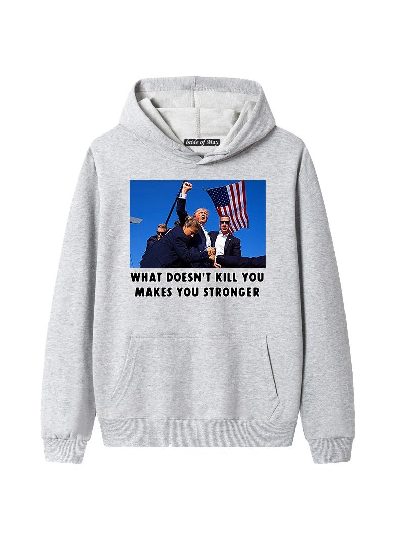 KUYING - New Trump Print Hoodie - Image 1