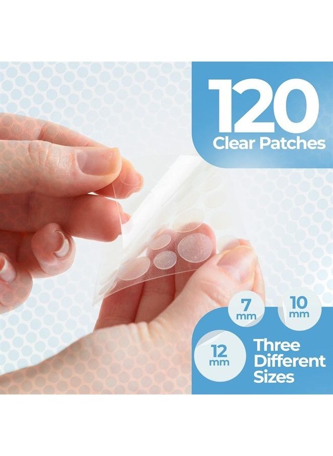 Acne Patches (120 Pack), Tea Tree Oil and Hydrocolloid Pimple Patches for Face, Zit Patch (3 Sizes), Blemish Patches, Acne Dots, Pimple Stickers, Acne Patch and Pimple Patch