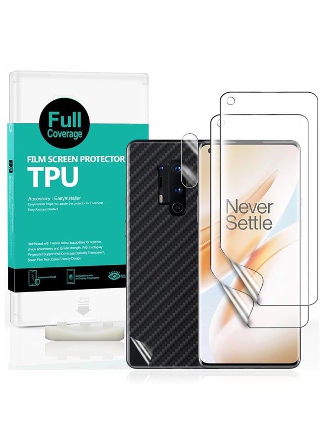 Ibywind For OnePlus 8 Pro Screen Protector 2 Pcs,Flexible TPU Film,With 1Pc Camera Lens Protector,1Pc Back Film[Easy to install] - Image 1