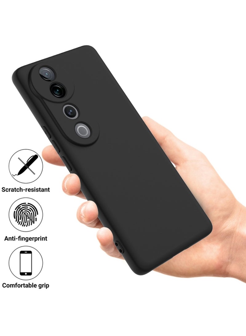 Wtech vivo V40 / V40 Pro 5G 2024 Premium Soft Liquid Silicone Case Cover - Black - Image 2