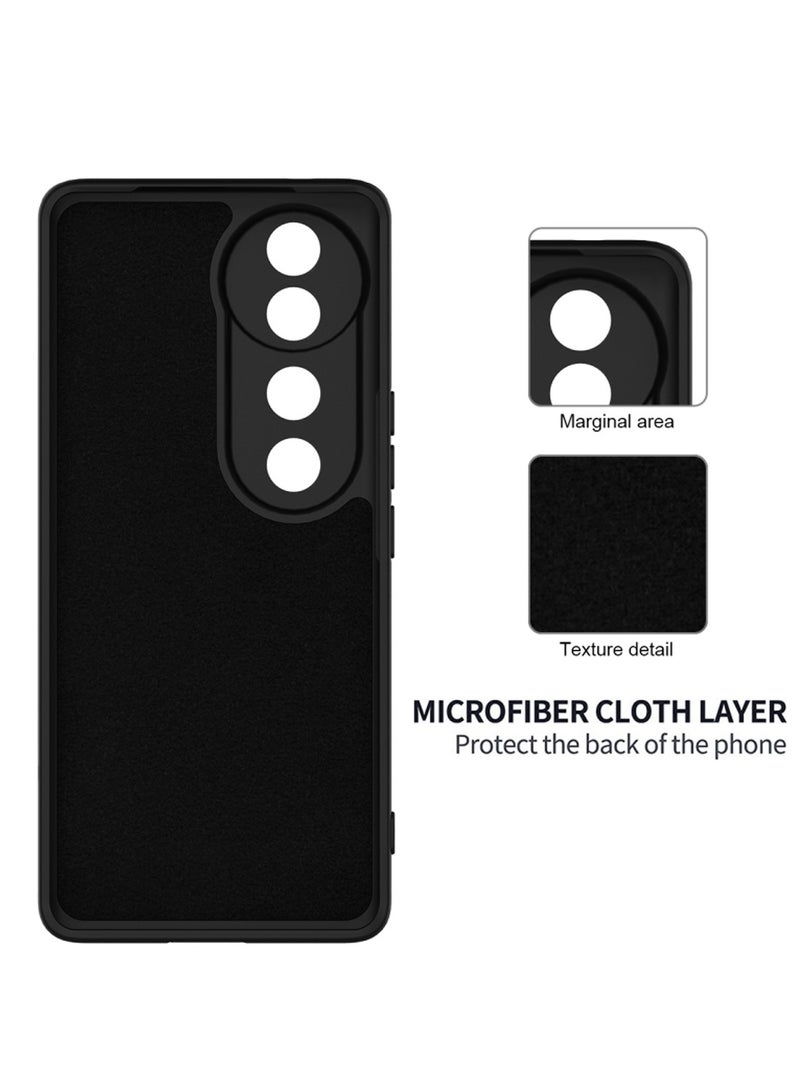 Wtech vivo V40 / V40 Pro 5G 2024 Premium Soft Liquid Silicone Case Cover - Black - Image 5