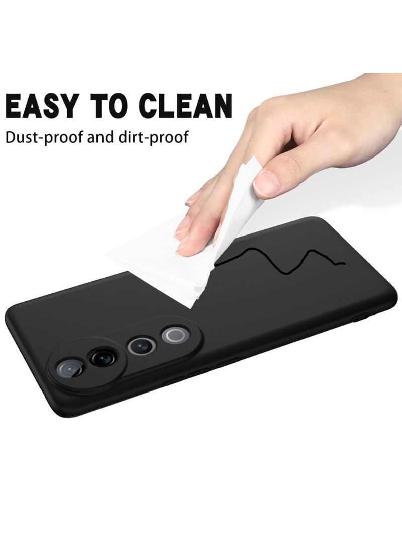 Wtech vivo V40 / V40 Pro 5G 2024 Premium Soft Liquid Silicone Case Cover - Black - Image 4