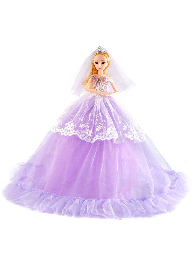 Scenery Doll Children Girls Toy Training Organization Gift Box Packaging Rubber Cartoon Doll Children Aged 4-6-Color:MHJ300 Purple-Height:45cm With Gift Box - Image 1