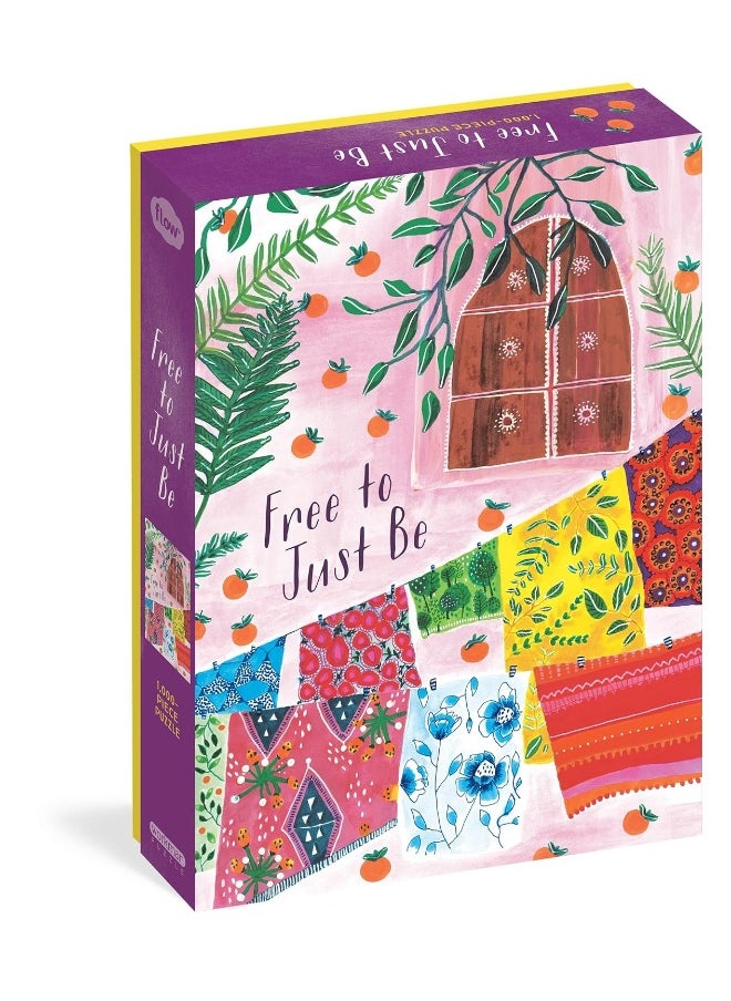 Free to Just Be 1,000-Piece Puzzle: (Flow) for Adults Families Picture Quote Mindfulness Game Gift Jigsaw 26 3/8" x 18 7/8"  - Image 1