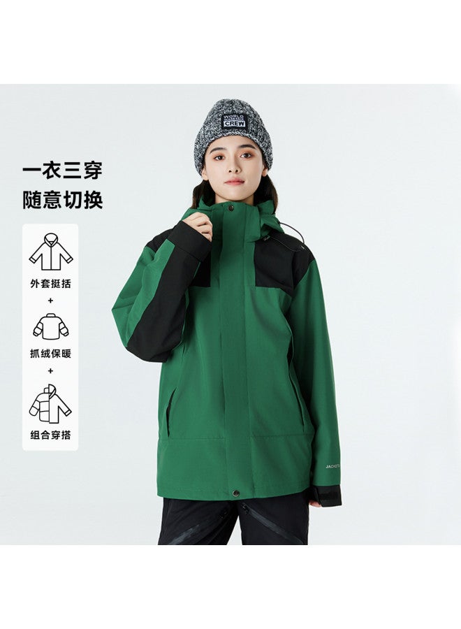 Flying in the snow Couple Style Three-way Wear Jacket Fashion Casual Trendy Versatile - Image 2
