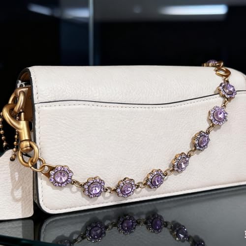 SOPKTA Bag Charms Chain，Purse Charms，Bag Charm Chain, flower-shaped fashionable women's purse chain -Violets - Image 2