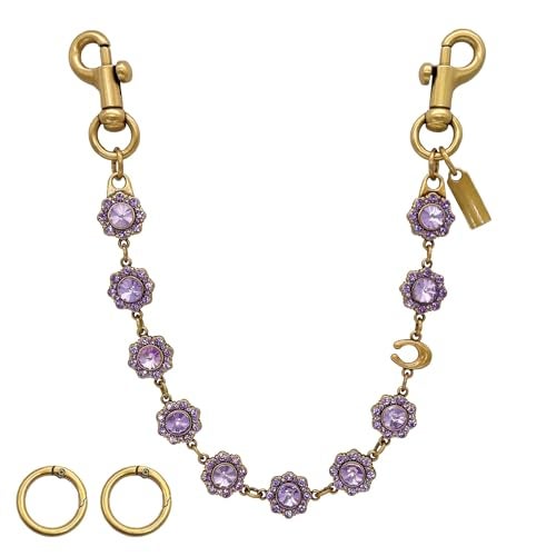 SOPKTA Bag Charms Chain，Purse Charms，Bag Charm Chain, flower-shaped fashionable women's purse chain -Violets - Image 1